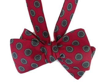 Men&#39;s Silk Bow Tie  - Polygon - One-of-a-Kind, Self-tie or Pre-tied