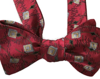 Silk Bow Tie for Men - Dance - One-of-a-Kind, Self-tie - Free Shipping -