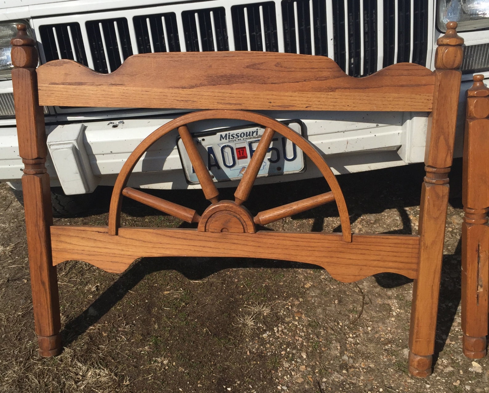 Twin Western Cowboy Wagon Wheel Bed Headboard Footboard Set Etsy