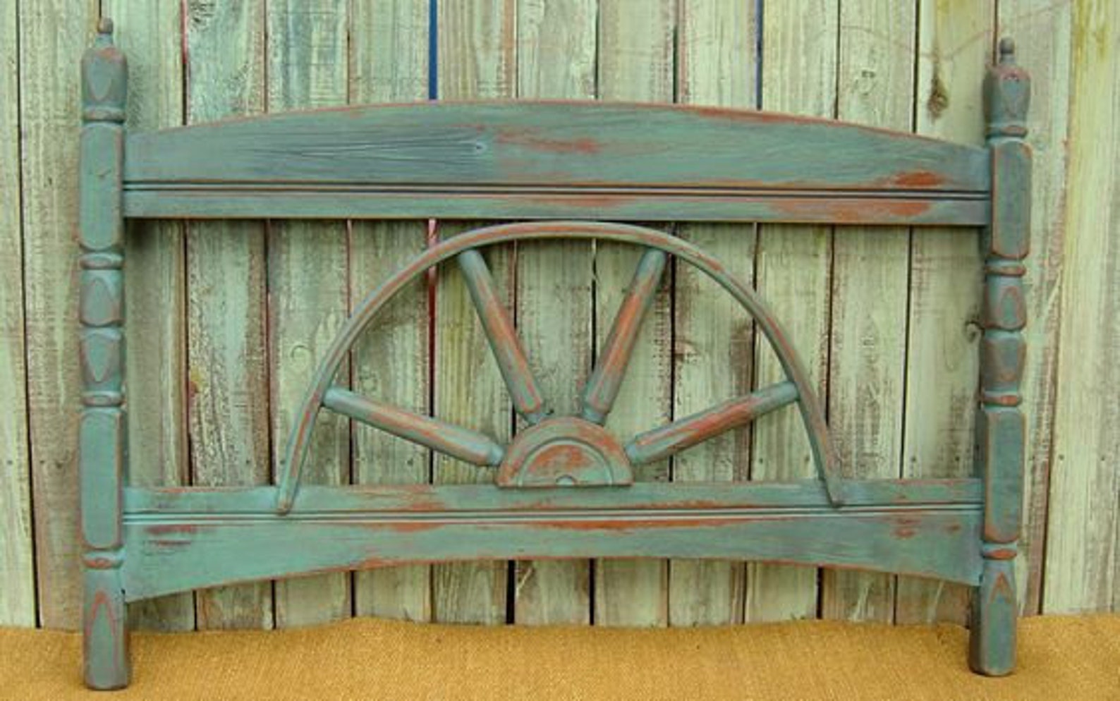 Twin Western Cowboy Wagon Wheel Bed Headboard Footboard Set Etsy