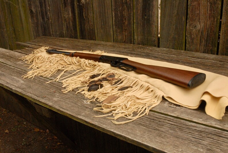 Leather Gun Case Deer Hunter Gift Long Gun Case Fringed Etsy