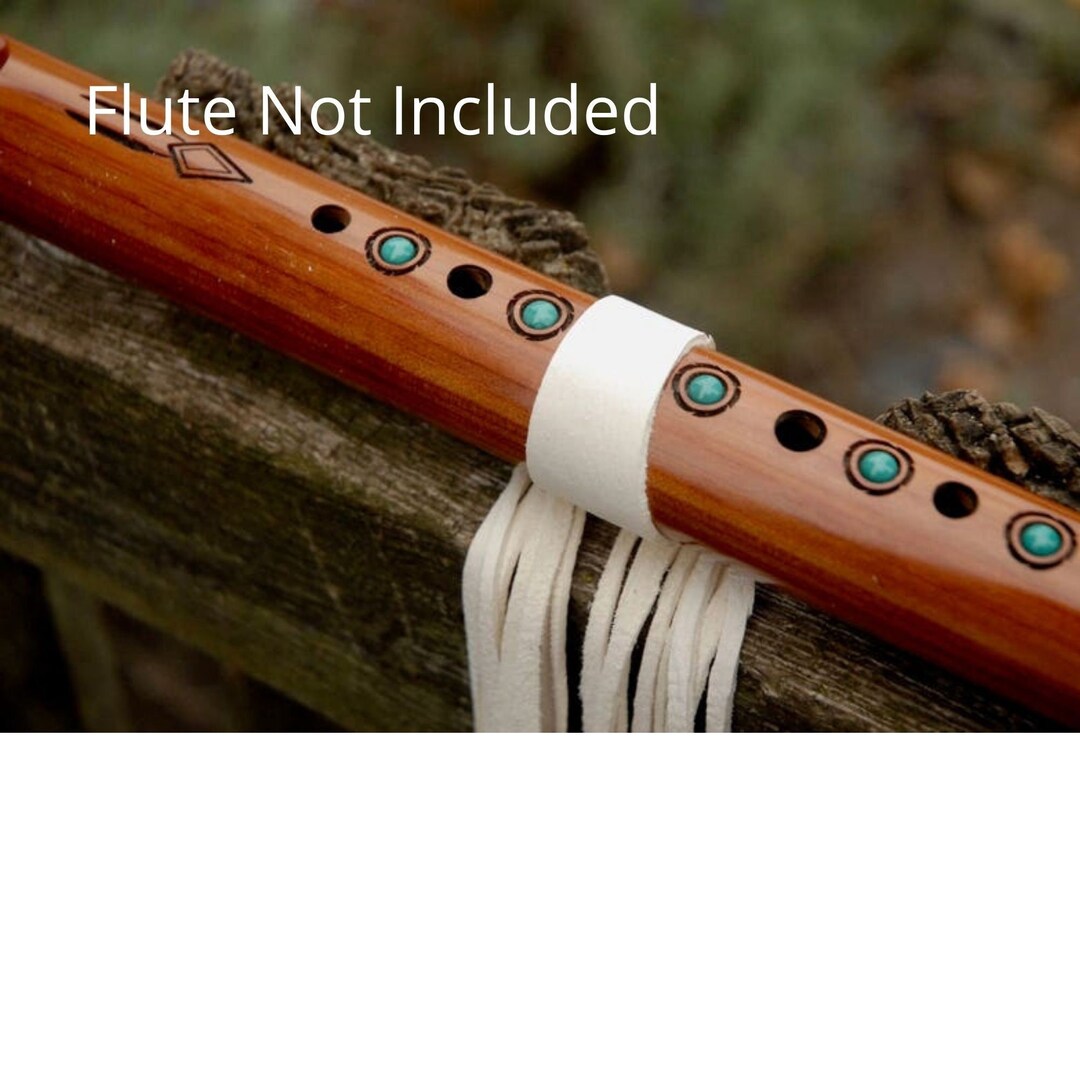 Flute Ties, Native American Flute, Native Flute Accessory, Plain White ...