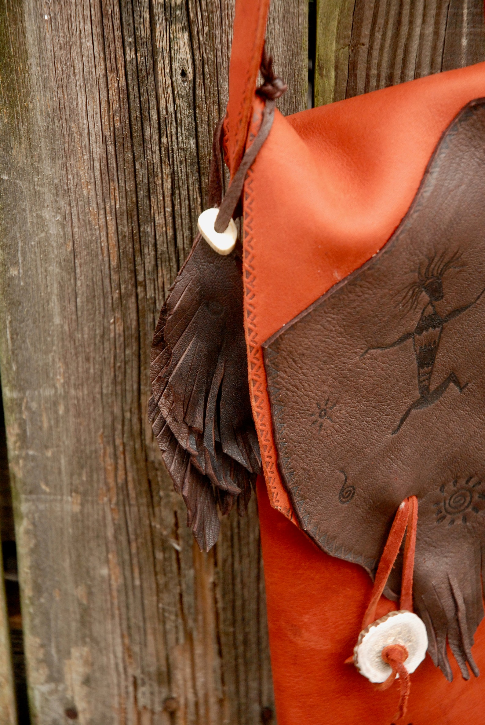 Leather flute Bag Native American Styled flute Bag Kokopelli Etsy