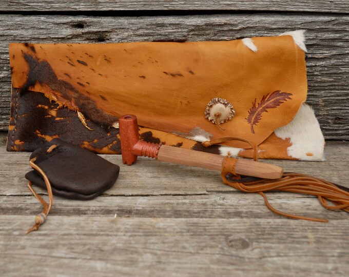 Peace Pipe, Four Directions Pipe, Catlinite Pipestone Pipe, Minnesota