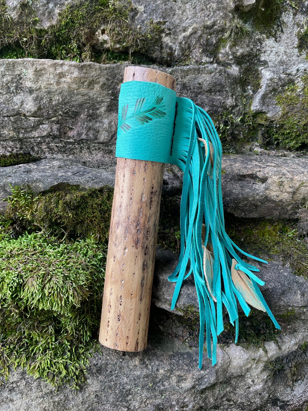Rain Stick, Feather Rainstick, Tribal Rain Stick, Fringe Rain Stick