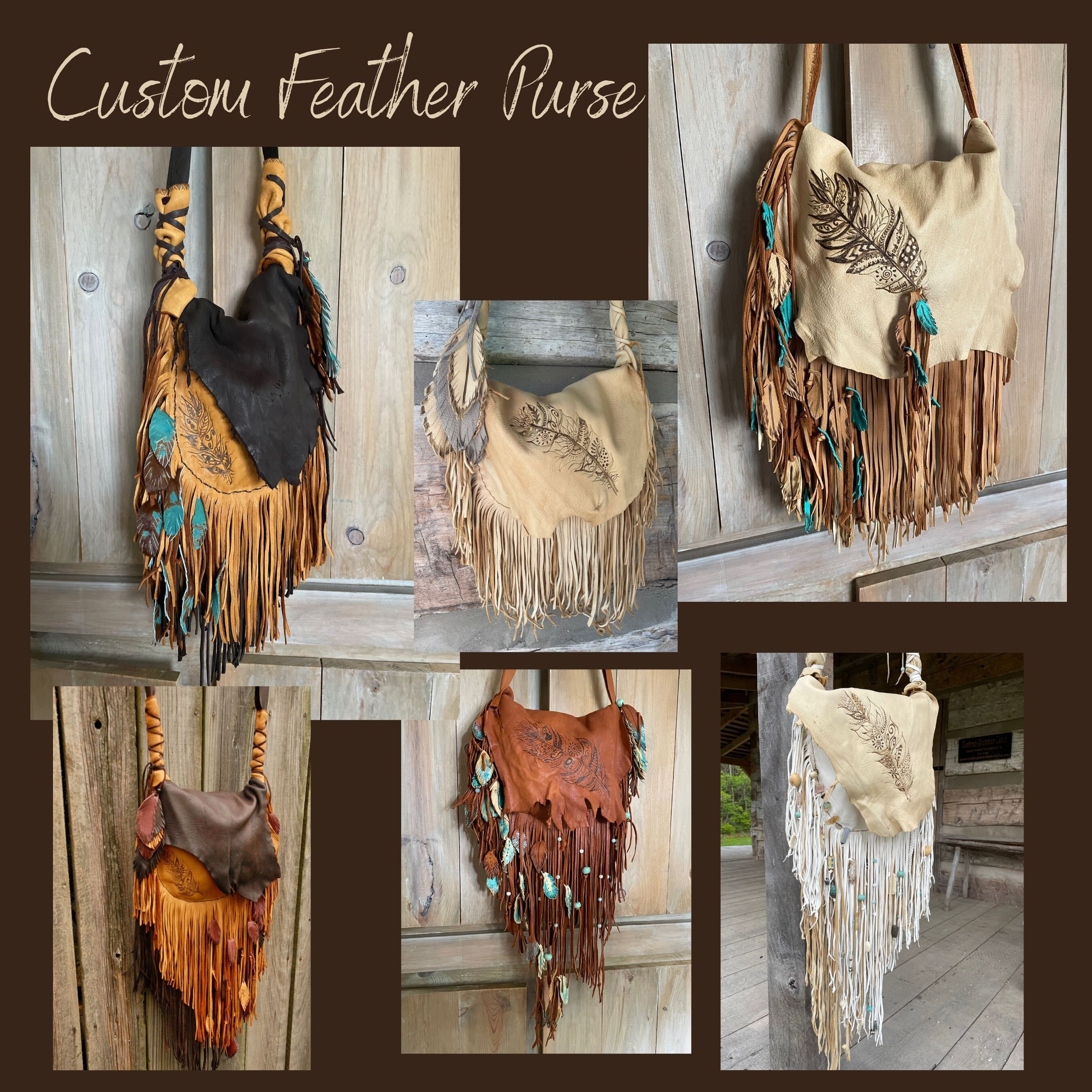Custom Feather Purse Custom Personalized Purse Custom 