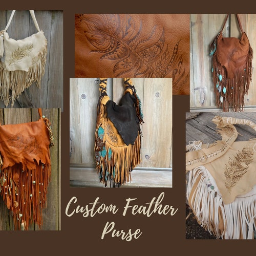 feather purse