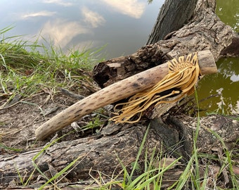 Sunflower rainstick, 20 " Rainstick, Sound healing, Rain Stick, fringed rain stick, Tribal, Thick Rainstick, sound therapy
