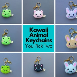 Kawaii Animal Keychains - You Pick Two