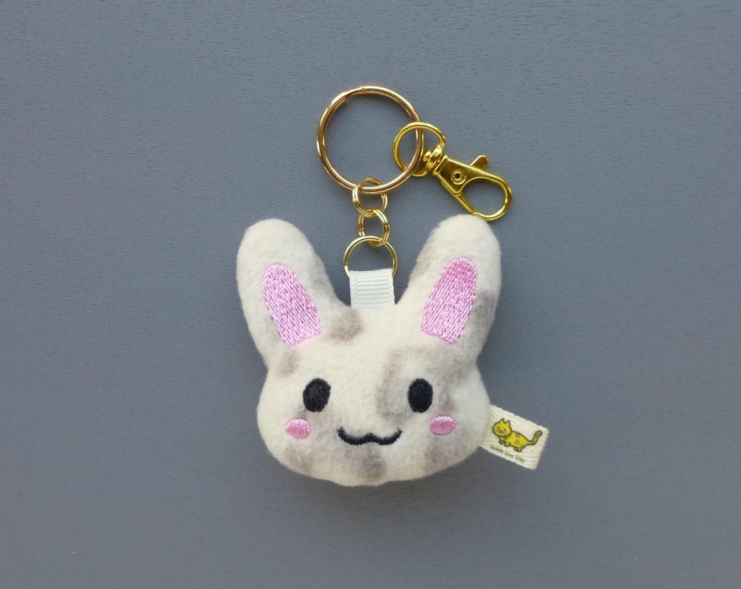 Bunny Keychain - Ivory With Taupe Spots - Etsy