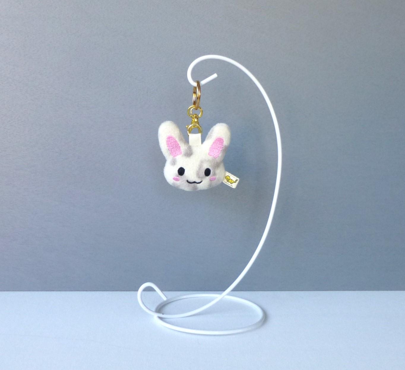 Ivory Keychain Bunny Keychain - Ivory With Taupe Spots - Etsy
