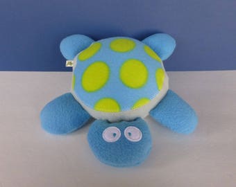 Turtle: Blue, Light Gray, Blue with Lime Green Spots