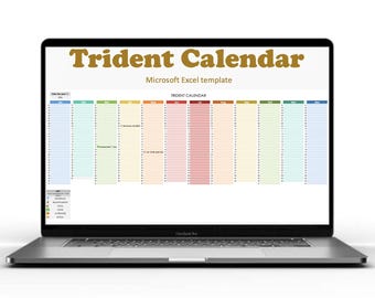 Trident Calendar - MS Excel template