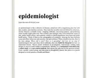 Epidemiologist definition - printable artwork