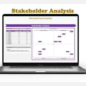 Stakeholder Analysis Tool (Microsoft Excel Template Project Management Tool)
