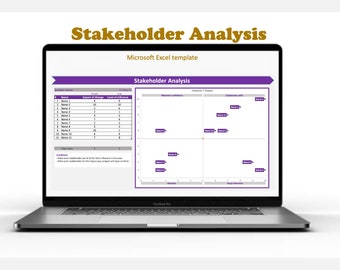 Stakeholder Analysis Tool (Microsoft Excel Template Project Management Tool)