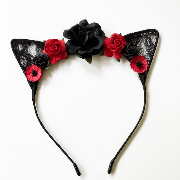 Floral Cat Ears Etsy