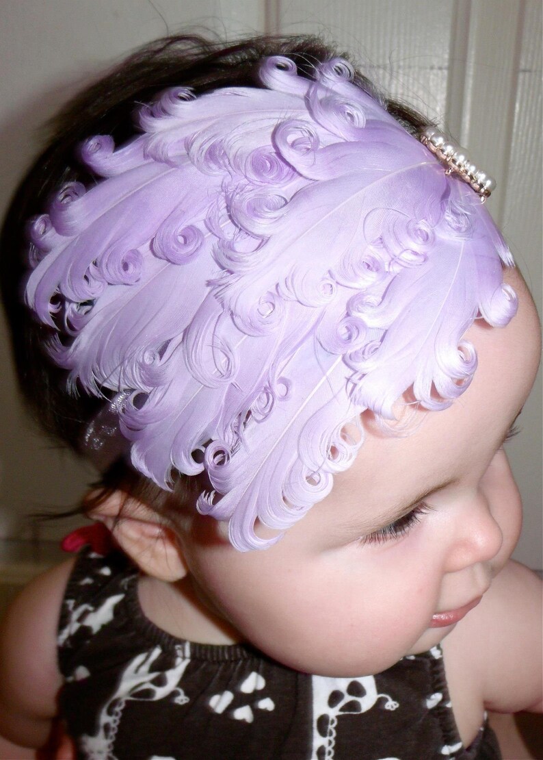 Pink Ombre Vintage Style Headband Feather Headband 1920s Feather Headband Hot Pink Flower Girl Fashion Striped Floral Hair Accessory