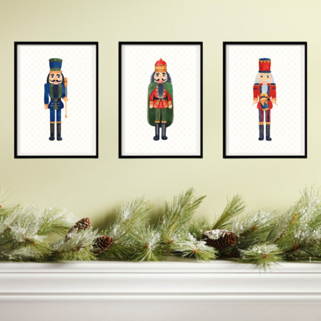 Nutcracker Printable Digital Nutcracker Prints Holiday Decor Trendy