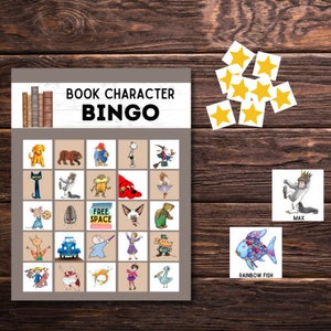 Book Character BINGO - 40 Characters - Children’s Storybook Classroom - Library Games - Classroom Activities - Printable Story Bingo