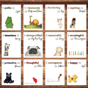 SET 2 Digital Character Affirmations - 40 Book Characters - Children’s ...