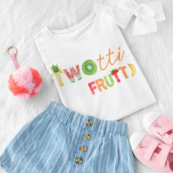 TWO-tti Frutti Birthday Shirt - twotti fruitti party - fruit themed birthday - second birthday outfit - trendy modern party - 2 year old tee