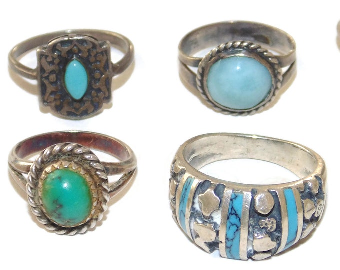 Vintage Sterling Silver Turquoise Ring: Artisan Southwest Jewelry