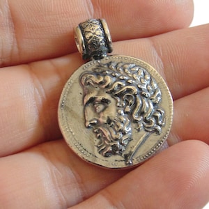 Ancient Coin Philip V. King of Macedon Tetradrachm Pendant Medal Medallion 925 Artisanal Copy Solid Sterling Silver Jewelry Birthday Gift