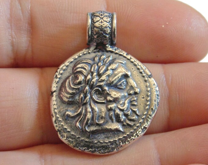 Ancient Coin Philip V. King of Macedon Tetradrachm Pendant Medal Medallion 925 Artisanal Copy Solid Sterling Silver Jewelry Birthday Gift