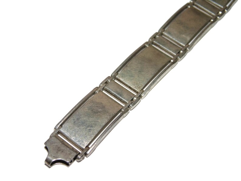 925 Vintage Estate Sterling Silver Bracelet Rocker Biker Etsy