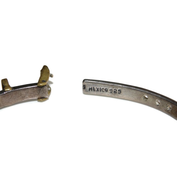 Vintage Sterling Silver Belt Buckle Bangle - Mexico .925 Jewelry