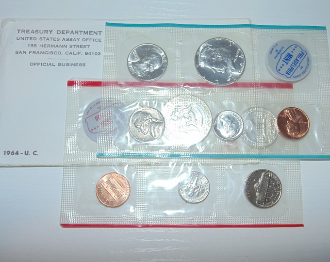 Sold Separately Uncirculated Coin Envelopes 1972 1976 1977 1978 1980 1984 United States MINT Set Coins Denver Philadelphia D P Gift For Him
