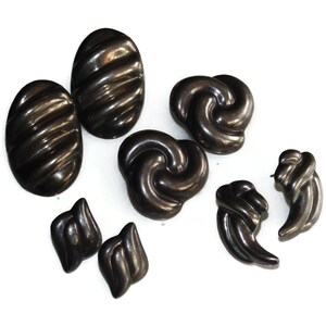 925 venduti separatamente Vintage Estate Orecchini in argento sterling Soffiato Messico MEX Bottoni ondulati Boho Dichiarazione Gioielli Regalo di compleanno per lei