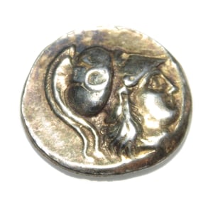 Sterling Silver Roman Denarius Coin Replica Jupiter Quadriga, Helmet Head