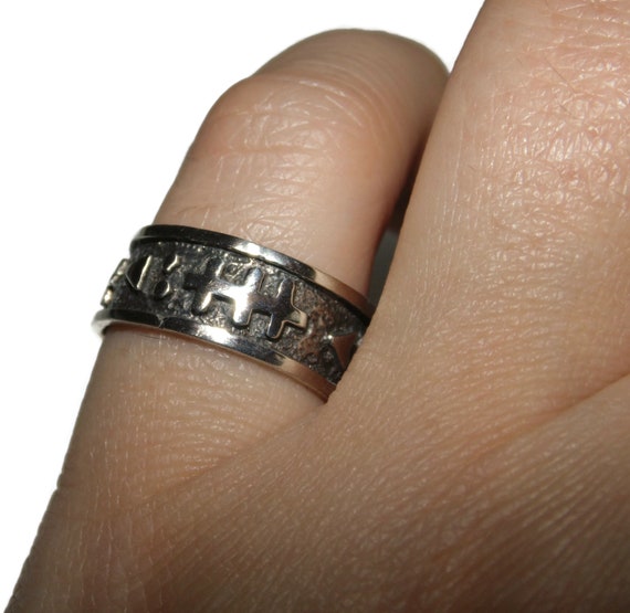 925 Vintage Estate Sterling Silver Ring Band Men … - image 3