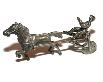 800 Antique Vintage Estate Horse Buggy Cart Miniature Stand Alone Home Décor Desk Display Collectible Birthday Gift For Her Gift For Him
