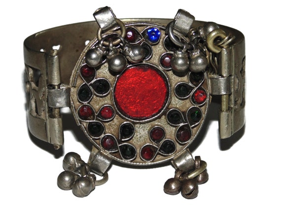 Early Century Vintage Ball Sterling Silver Bracelet Cuff Old Early Century Vintage Ball Sterling Silver Bracelet Cuff Old