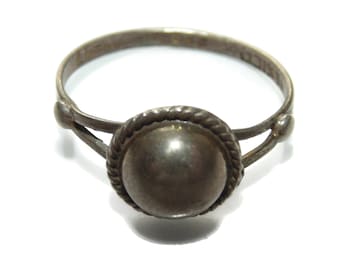 Sterling Silver Ring Vintage Estate Very Old Mexico Pinky Pinkie Ring Jewelry Jewellery Birthday Gift For Her 925