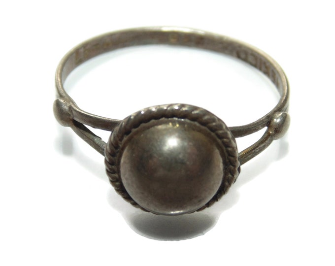 Sterling Silver Ring Vintage Estate Very Old Mexico Pinky Pinkie Ring Jewelry Jewellery Birthday Gift For Her 925