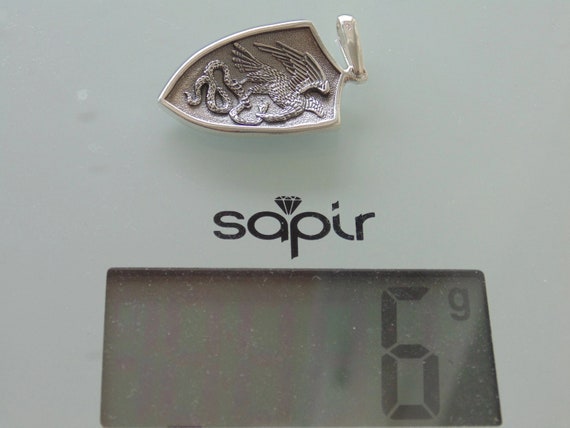 925 Sterling Silver Pendant Saint George Shield M… - image 7