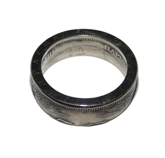 Vintage Estate Coin Ring Band Unisex Antique Coin… - image 1