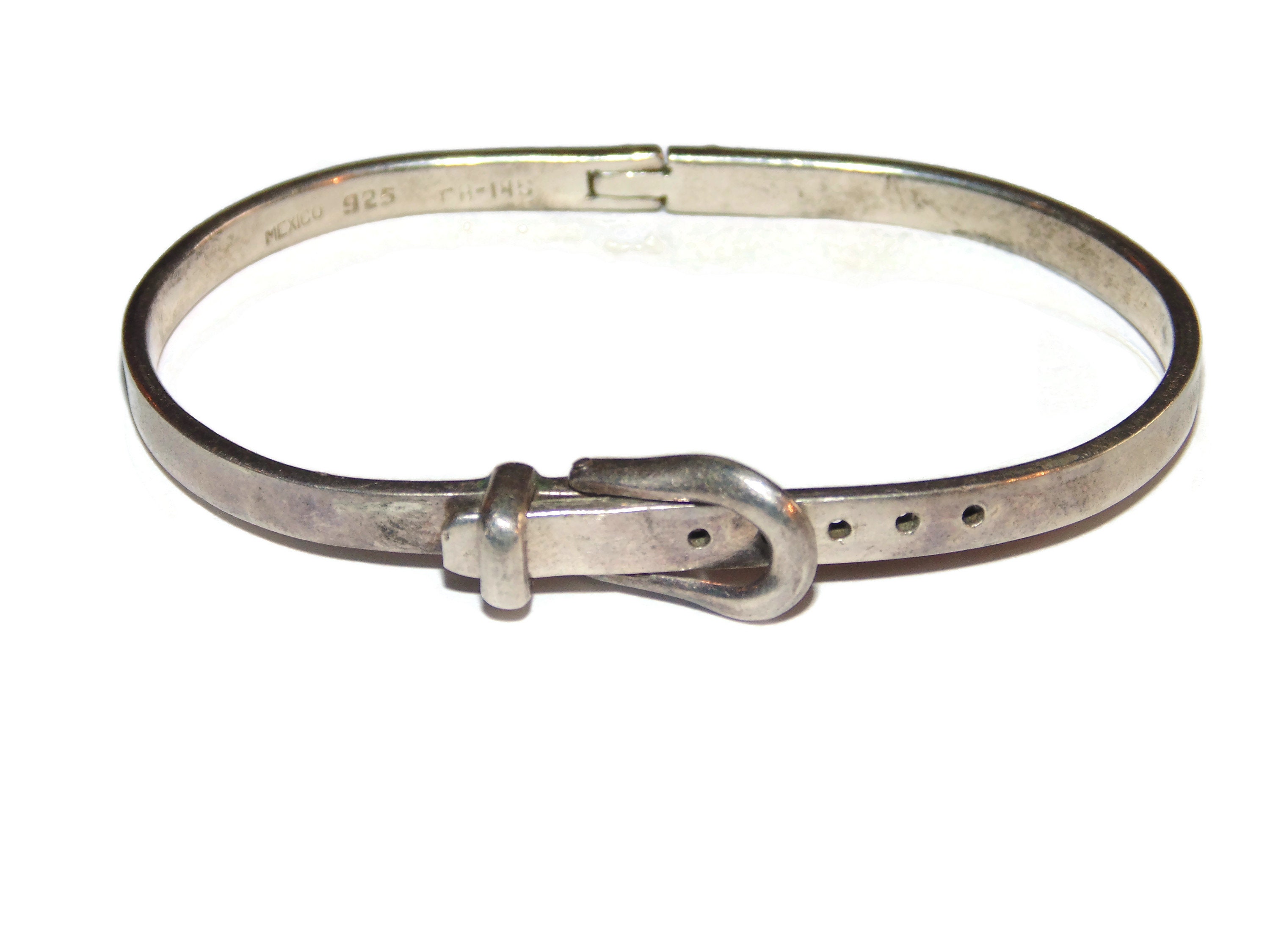 925 Men's Vintage Estate Mexico MEX Solid Sterling Silver Belt
