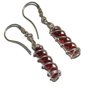 Vintage Southwestern Sterling Silver Dangle Earrings: Amethyst & Amber
