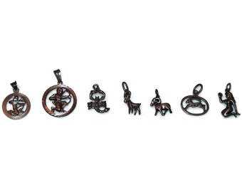Sold Separately Vintage Estate Sterling Silver Charms Zodiac Aries Sagittarius Scorpio Capricorn Virgo