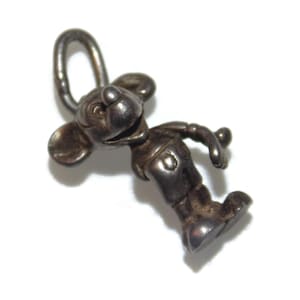 925 Vintage Sterling Silver Cute Mickey Mouse Bracelet Charm Jewelry Jewellery For Her Him