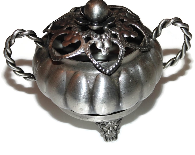 925 Vintage Estate Round 3.5" Diameter Decorative Solid Sterling Silver Nut Bowl Salt Greek Souvenir Gift For Her Him
