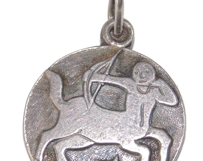 Vintage Sterling Silver Charm Pendant Zodiac Astrology Astronomy Centaurus Constellation
