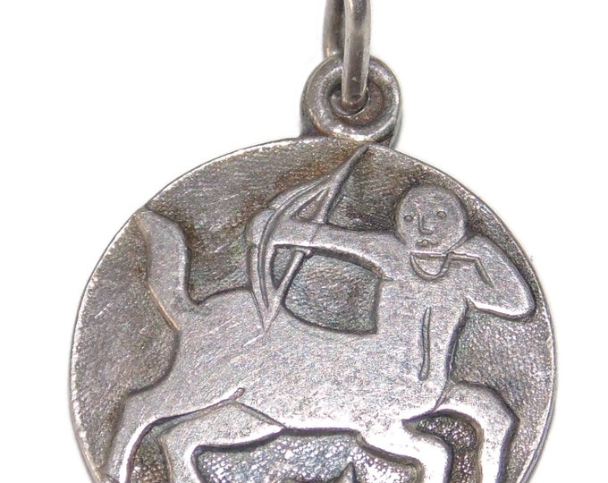 Vintage Sterling Silver Charm Pendant Zodiac Astrology Astronomy Centaurus Constellation