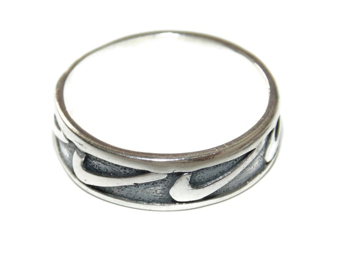 Nike Logo Just Do It Ring Mens Sport Sterling Silver Band US Size 10 925 Jewelry Jewellery Argent Gift For Him Gift For Her