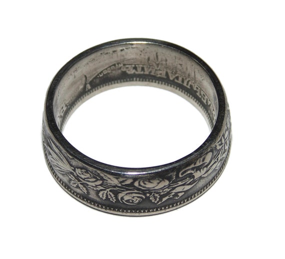 Vintage Estate Coin Ring Band Unisex Antique Coin… - image 3